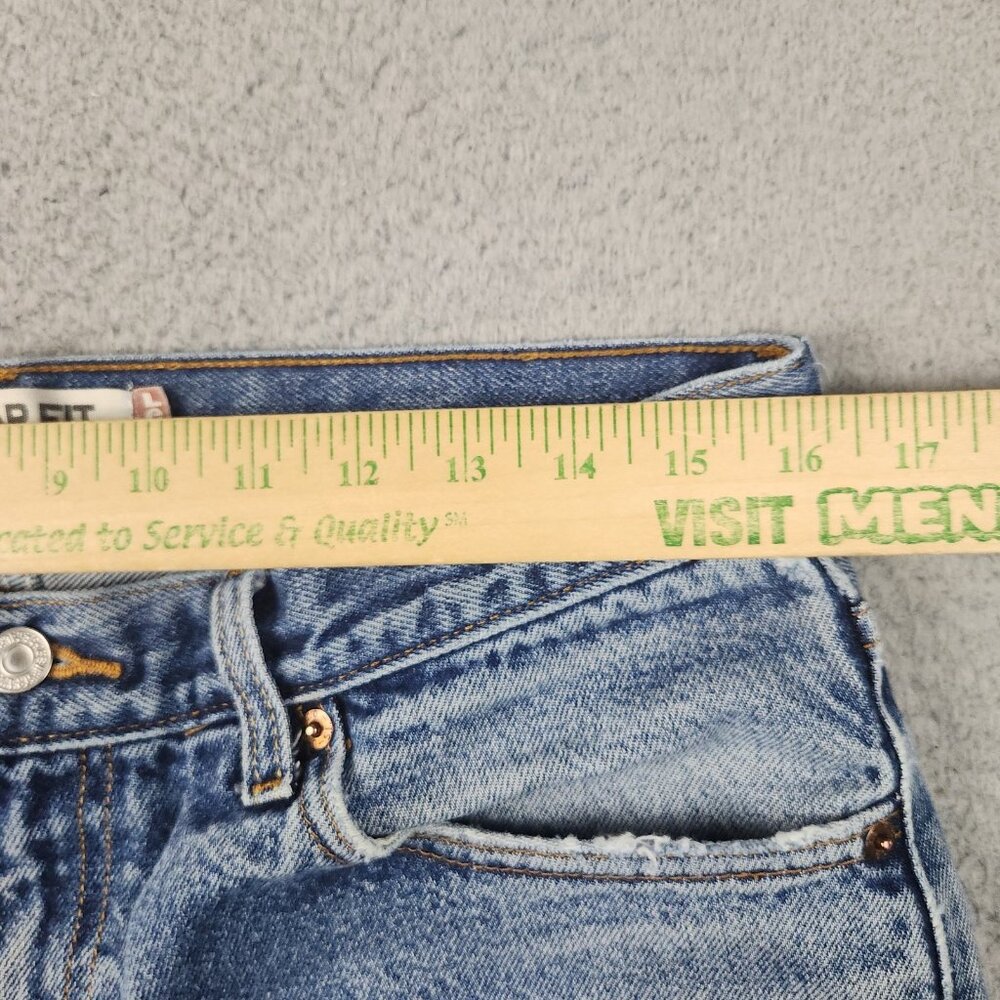 Levis Jeans Mens 34x30 Blue Denim Straight Leg 505 Mid Rise Classic American - Picture 9 of 15